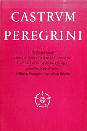 CASTRUM PEREGRINI. & OSTHOFF, WOLFGANG. - Castrum Peregrini XCV.