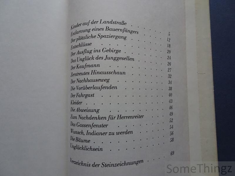 Kafka, Franz. - Betrachtung. Mit 18 Steinzeichnungen von Hermann Naumann.