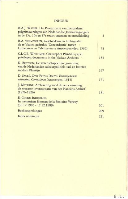 Articles and contributions from The Golden Passer - DE GULDEN PASSER,  69e jaargang, 1991 , bulletin van de vereeniging der Antwerpse Bibliophielen The Golden Compasses.