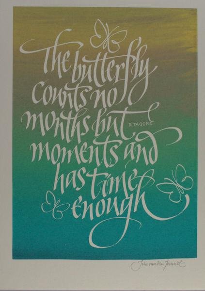 Tagore, R. - The butterfly counts no months but moments and has time enough.