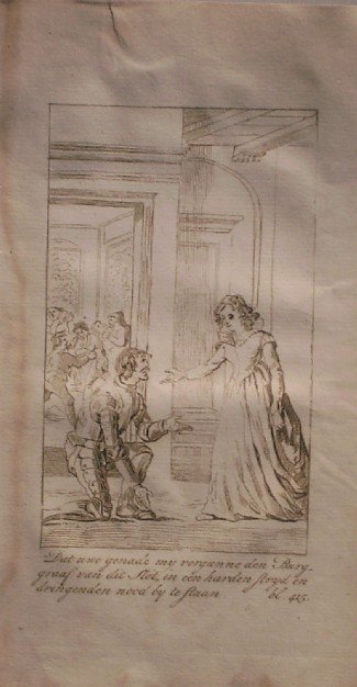 antique print (prent). - (Don Quichot, Quichote).