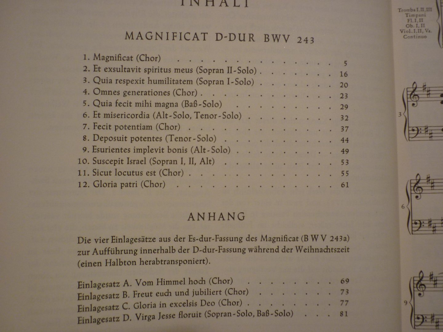 Bach; J. S. (1685-1750) - Magnificat D-Dur BWV 243 für fünf stimmigen, Chor, Soli, Orchester / herausgegeben von Alfred Durr / Klavierauszug von Eduard Muller