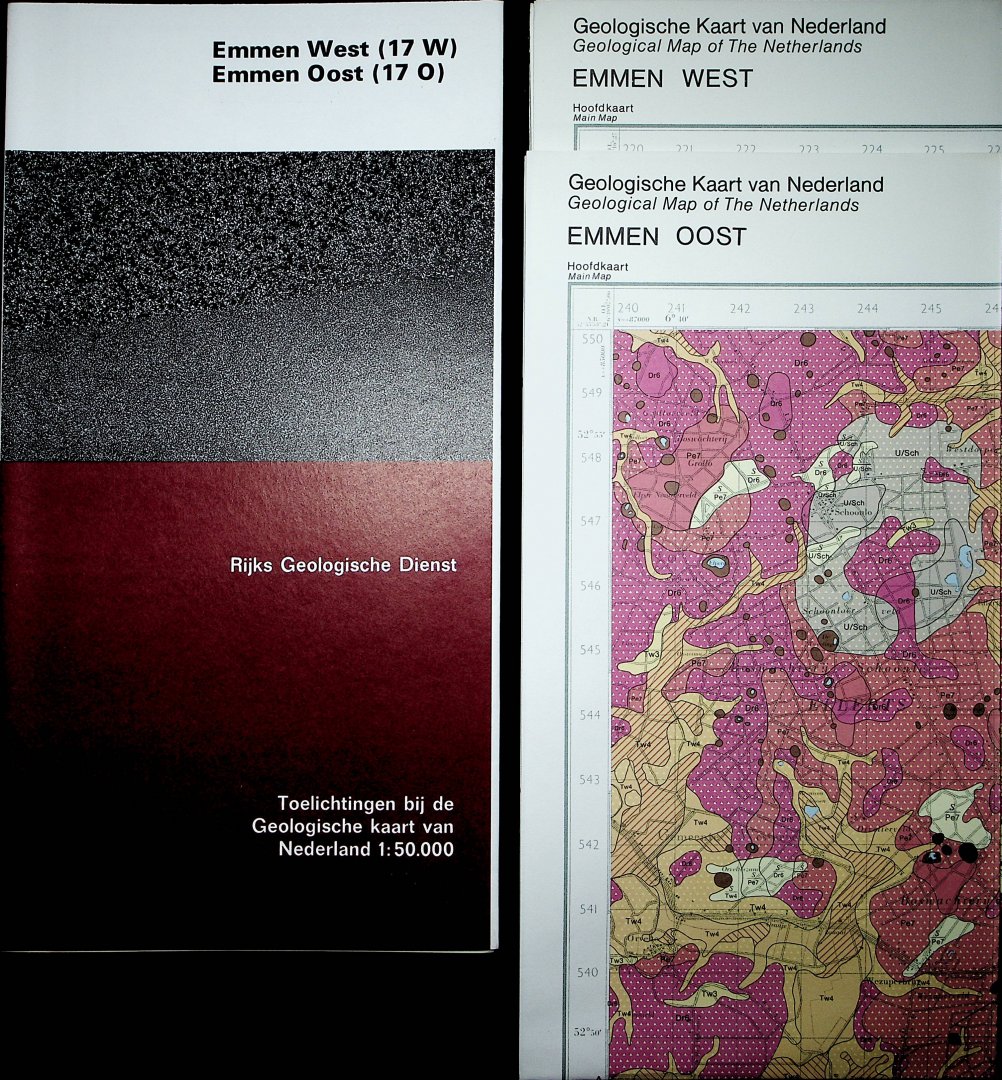 Wee, M.W. ter - Geologische kaart van Nederland = Geological map of the Netherlands : [17]: Emmen West (17 W) en Emmen Oost (17 O)