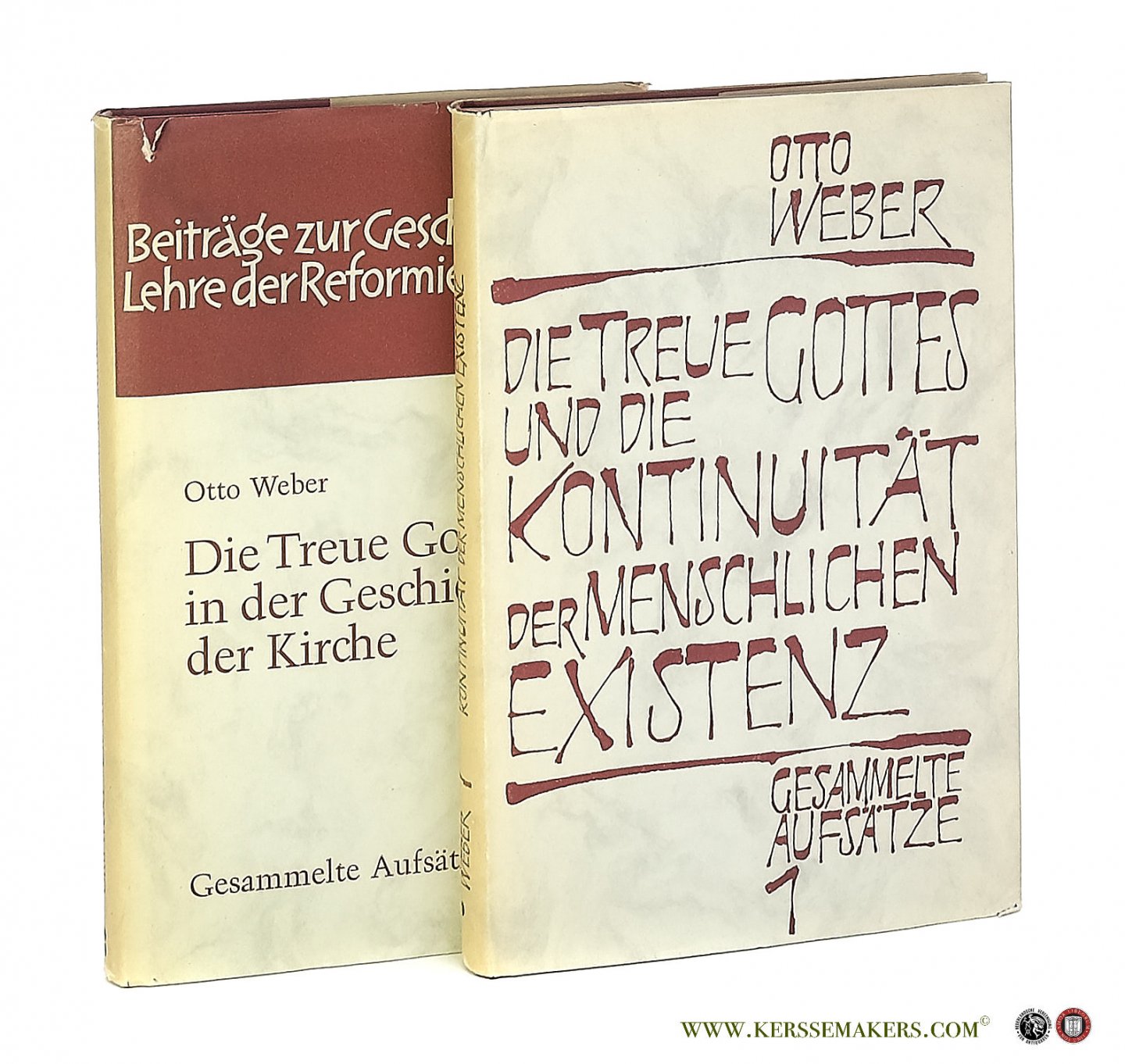 Weber, Otto. - Die Treue Gottes und die Kontinuität der menschlichen Existenz. & Die Treue Gottes in der Geschichte der Kirche. Gesammelte Aufsätze I & II. Mit einer Bibliographie Otto Weber. [ 2 volumes ].