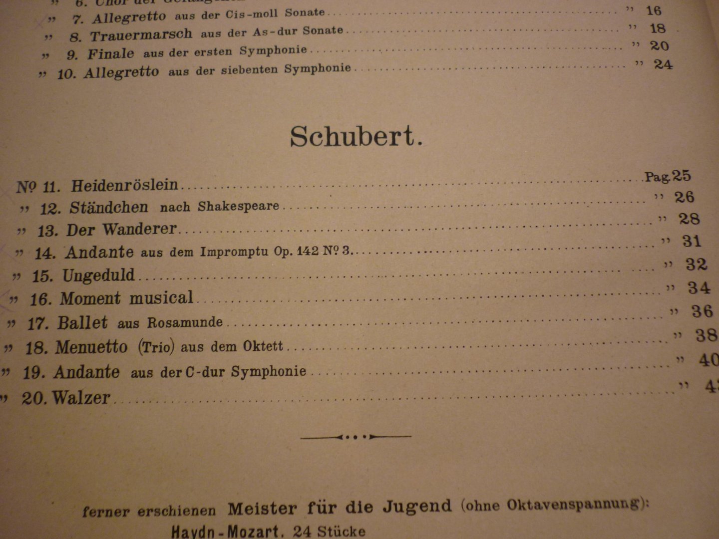 Beethoven; Schubert; Menselssohn; Schumann; Weber; Schubert; Brahms - Meister fur die Jugend, Klavierstucke 2-handig (Adolf Ruthardt)