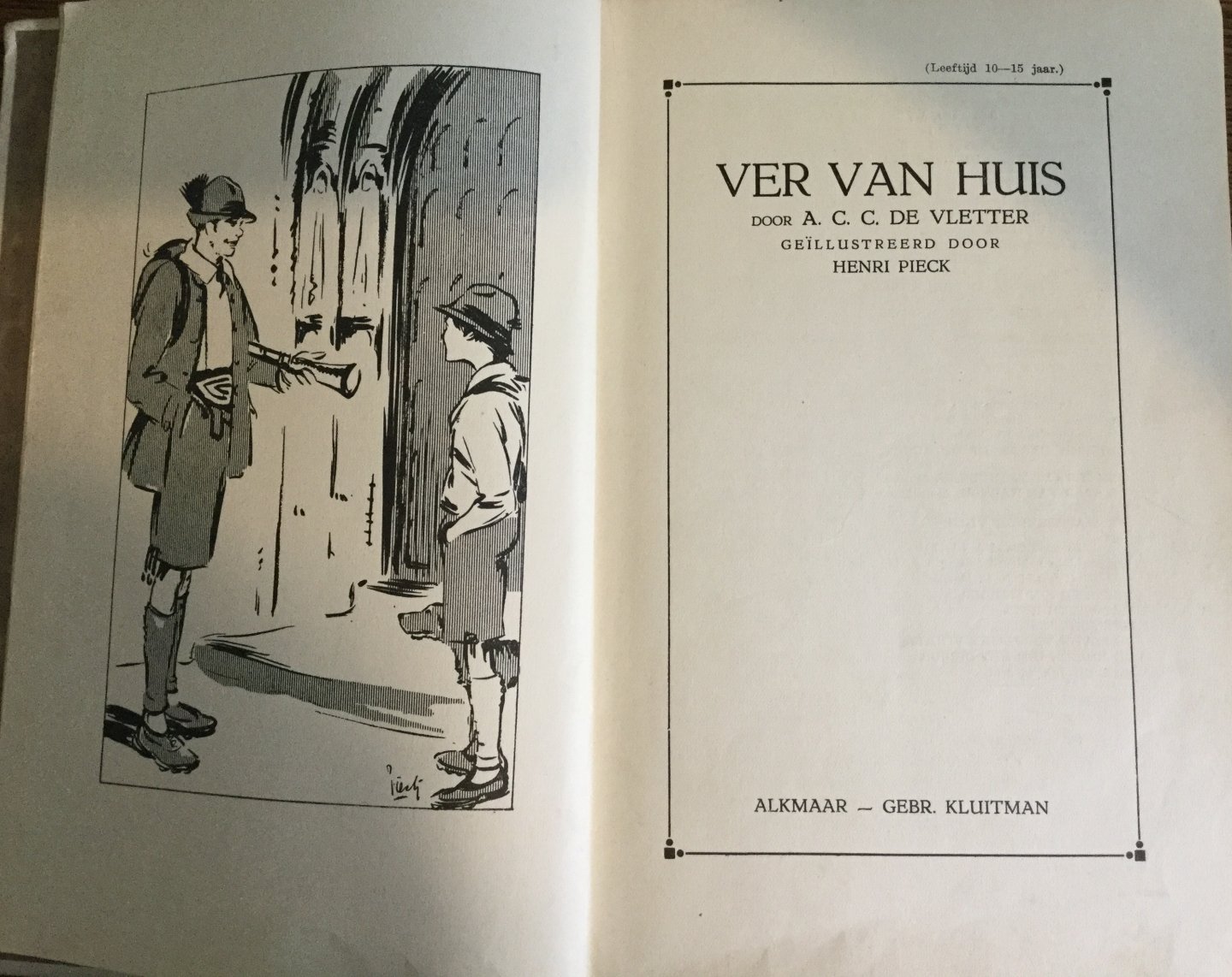 A.C.C. de Vletter - illustraties Henri Pieck - Ver van huis