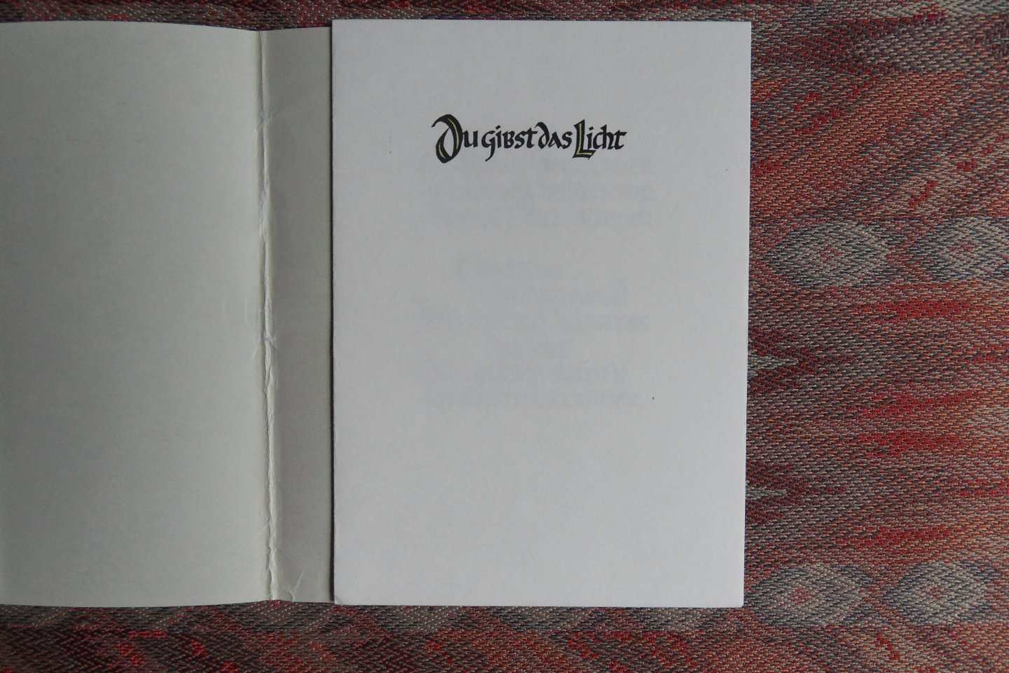 Premstaller, Christine. - Sechs Gedichte von Christine Premstaller in Linol Geschnitten von Ottmar Premstaller. [ Beperkte oplage, maar geen oplage vermeld].