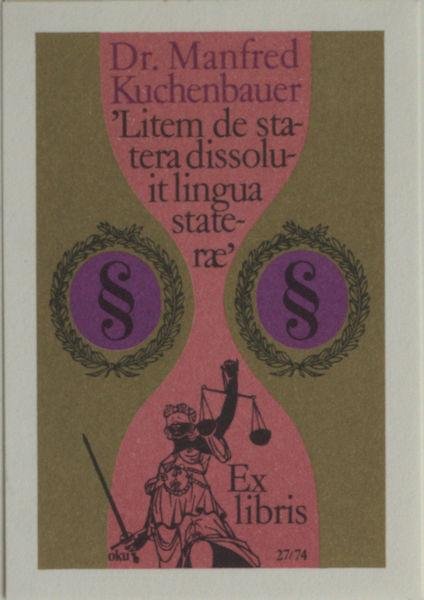 Kuchenbauer, Otto. - Exlibris voor Dr. Manfred Kuchenbauer.