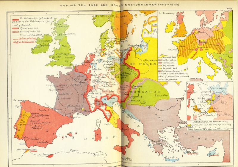 Boer, M.G. de/ Hettema Jr., H. - Kleine Schoolatlas der Vaderlandse en Algemene Geschiedenis