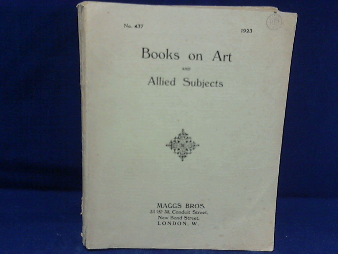  - Books on Art and Allied Subjects no 437 / 1923