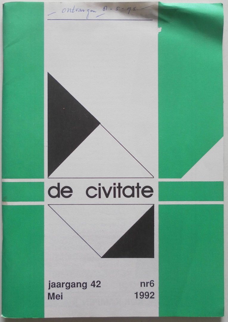 Bac Johan, Suur Scheltine e.a. - De Civitate Verenigingsblad van Civitas Studiosorum in Fundamento Reformato Jaargang 42 No. 6, mei 1992
