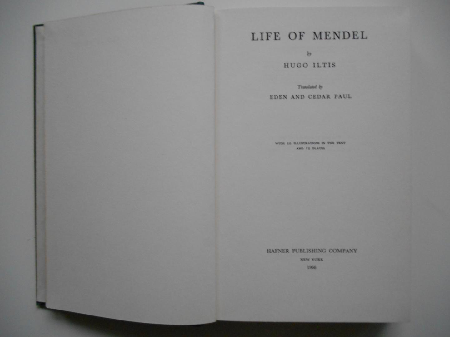 Iltis, Hugo - Life of Mendel