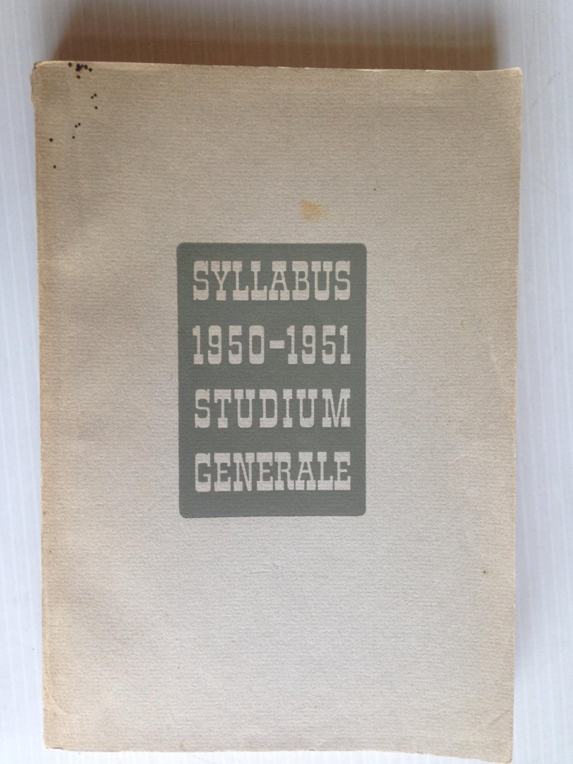  - Syllabus 1950-1951 Sudium Generale, Technische Hogeschool Delft