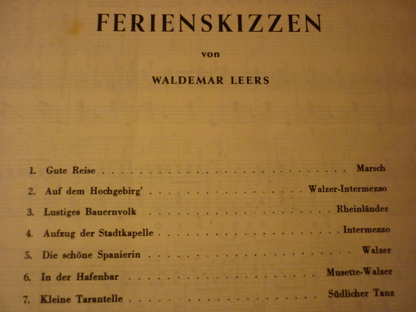 Leers; Waldemar - Ferienskizzen - Akkordeon I (Solo)