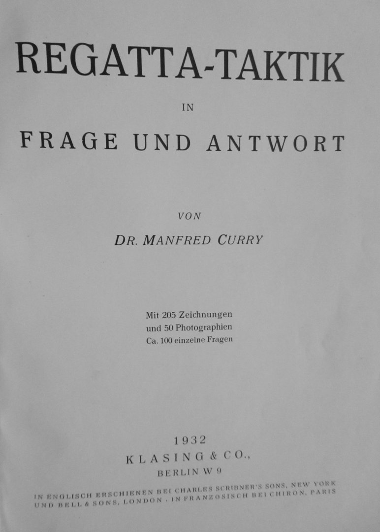 Curry, Manfred Dr. - Regatta - Taktik in Frage und Antwort