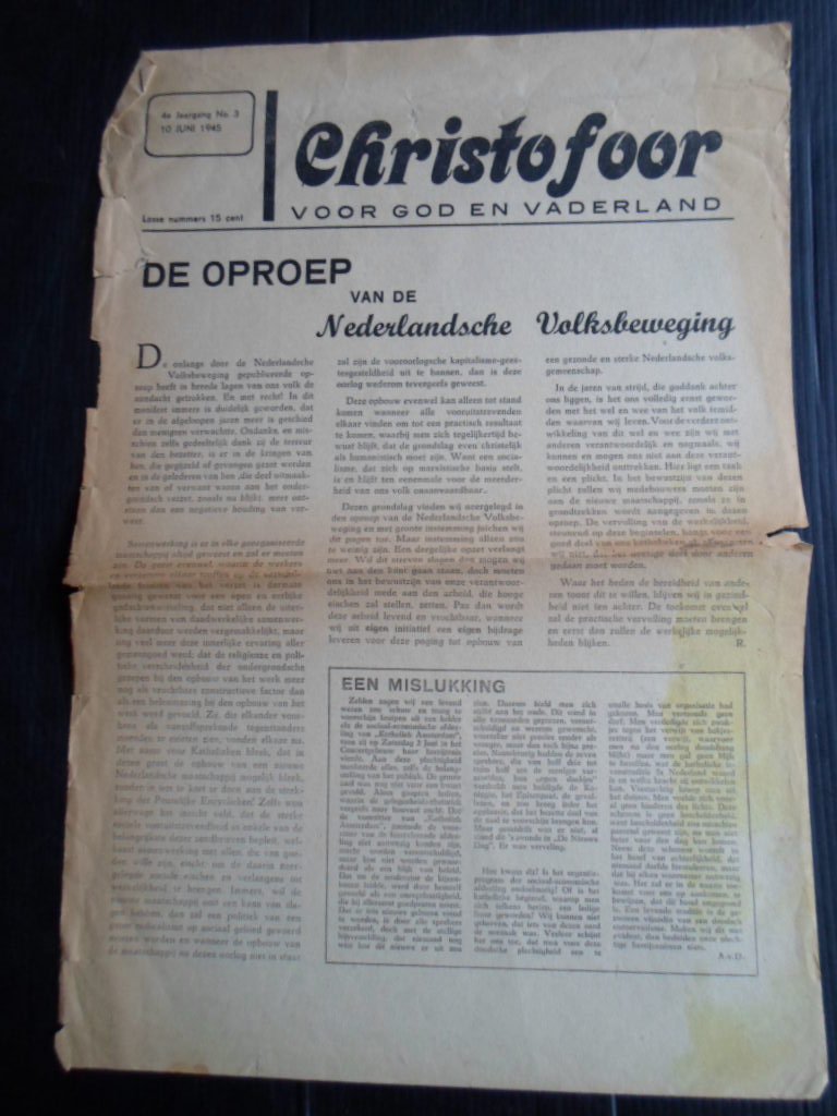 Oude krant - Christofoor, Onafhankelijk Katholiek Weekblad