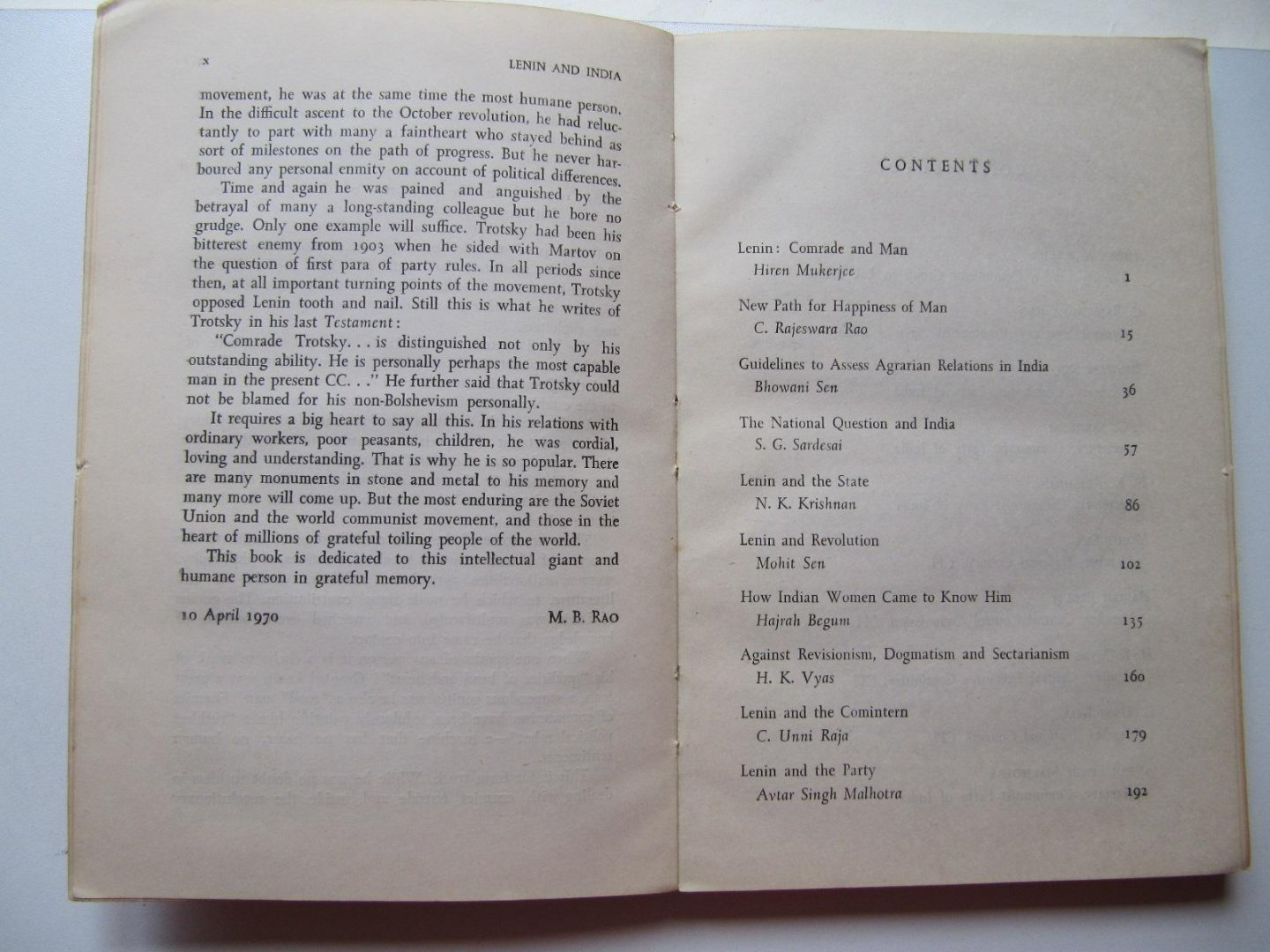 G. Adhikari - M. Rao - Mohit Sen - Lenin and India