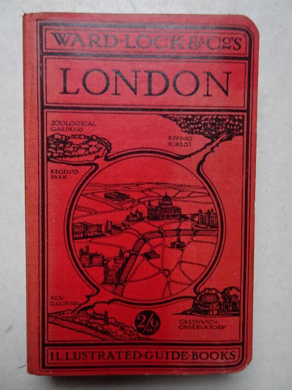 N.n.. - A pictorial and descriptive guide to London. With large section plans of Central London, map of London and twelve miles round. Railway maps. Main roads of London. Hyde Park and Kensington Gradens and twenty other maps and plans. Over one hundr...