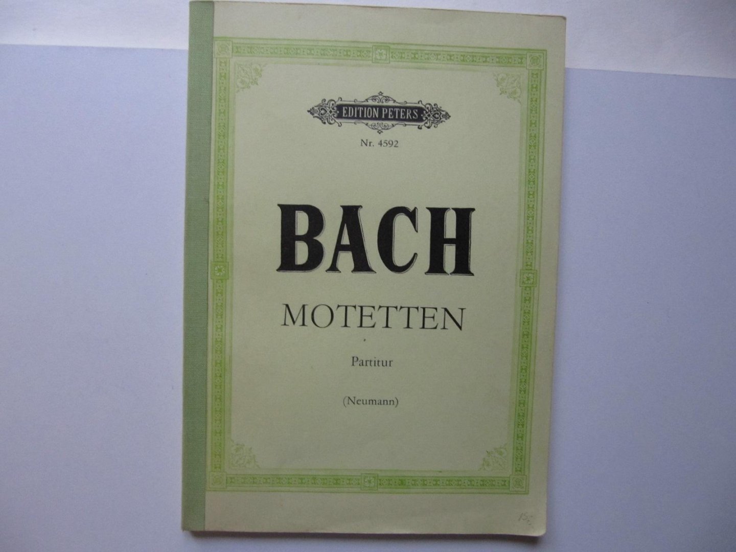 Werner Neumann - Bach Motetten- Partitur