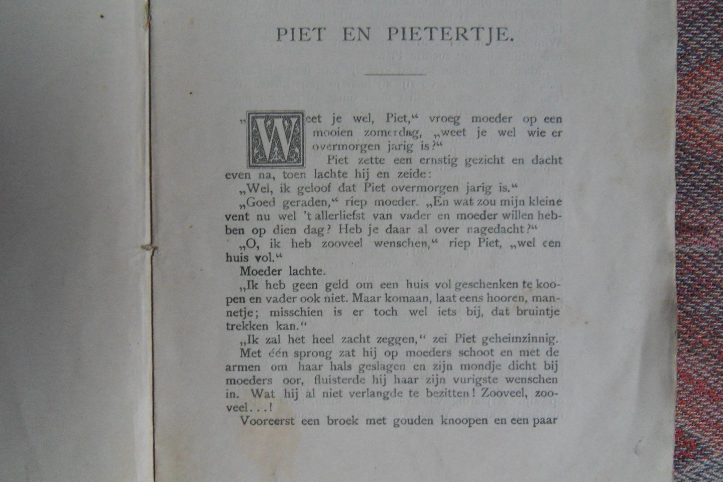 Wythoff, Henriëtte. - Piet en Pietertje. - Met een plaatje.
