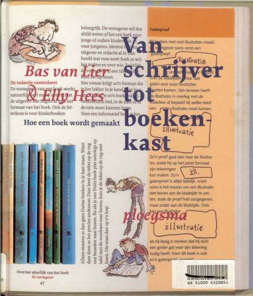Lier van Bas & Elly Hees Illustrator - Van schrijver  tot boekenkast .. Hoe een boek wordt gemaakt