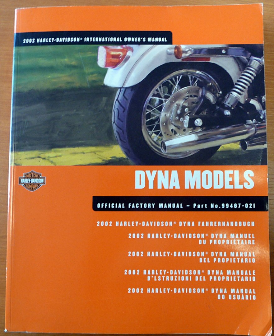 Harley Davidson - Dyna Models - 2002 Harley Davidson international owner's manual