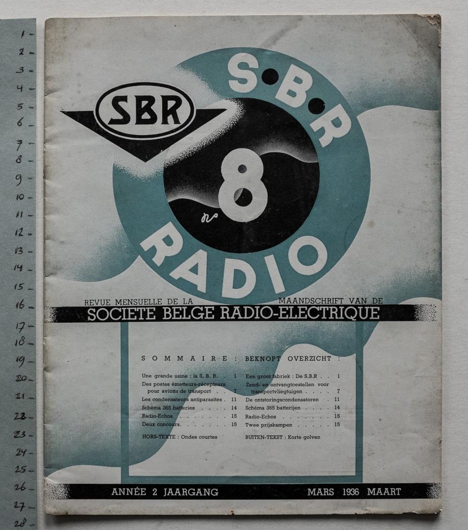  - SBR Radio nr 8 - maandschrift van de Société Belge Radio-electrique