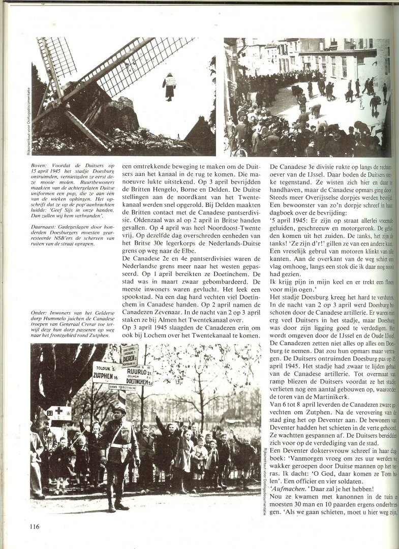 Hoek K.A. van den en Star Busmann, C.W. & John Preger .. .. met heel veel zwart - wit & kleuren Illustraties - De Bevrijding .. uit Serie De Tweede Wereldoorlog .. De voedselaanvoer stokt en De grote razzia in Rotterdam