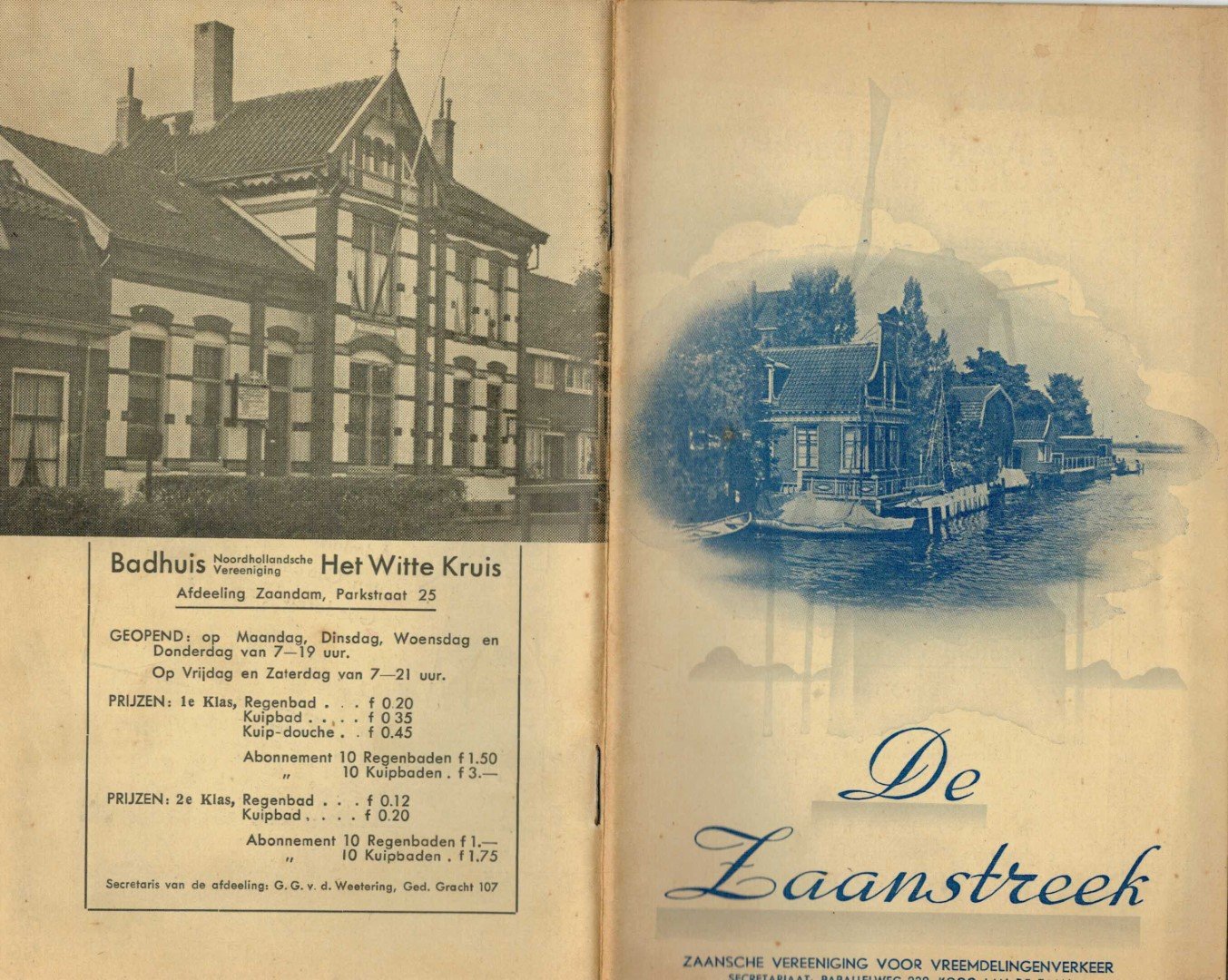 N.N. - De Zaanstreek (brochure Zaansche Vereeniging voor Vreemdelingenverkeer met z/w foto's)