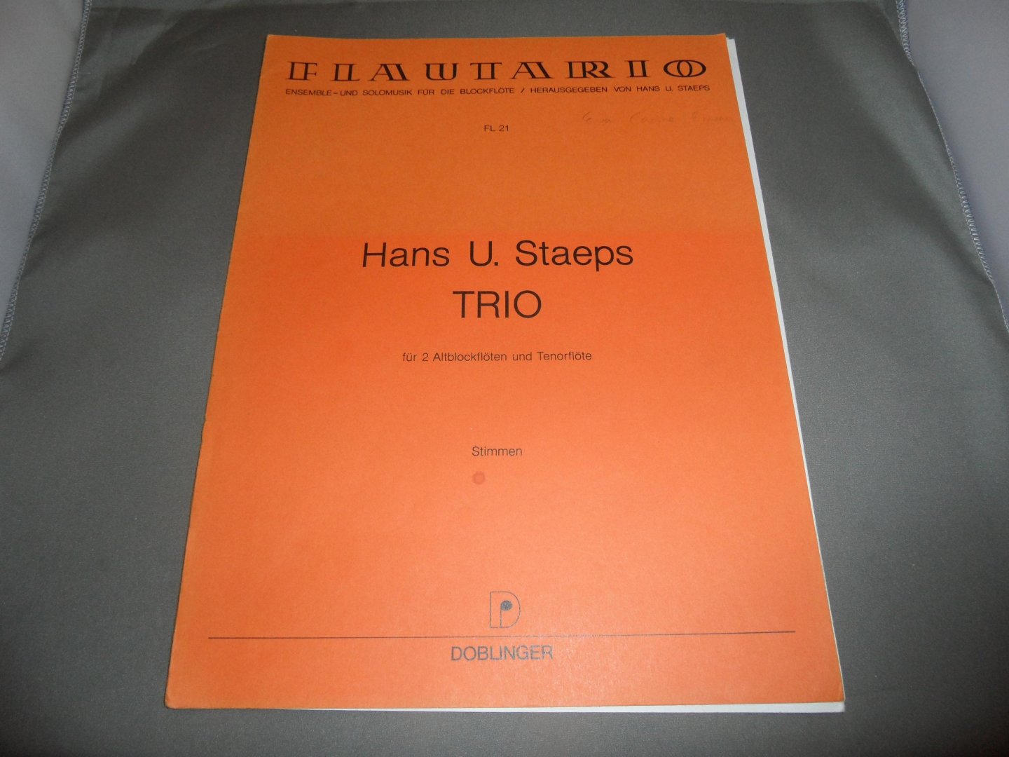 Staeps, Hans Ulrich - Trio für Altblockflöten und Tenorflöte