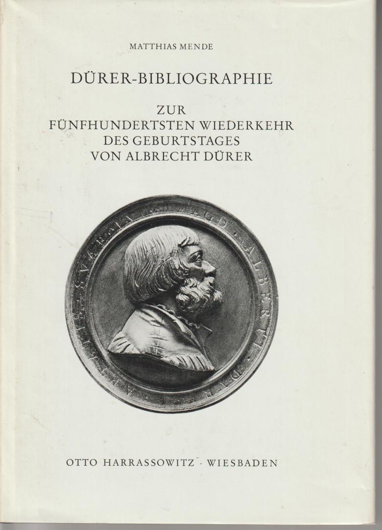 Mende, Matthias - Dürer-bibliografie