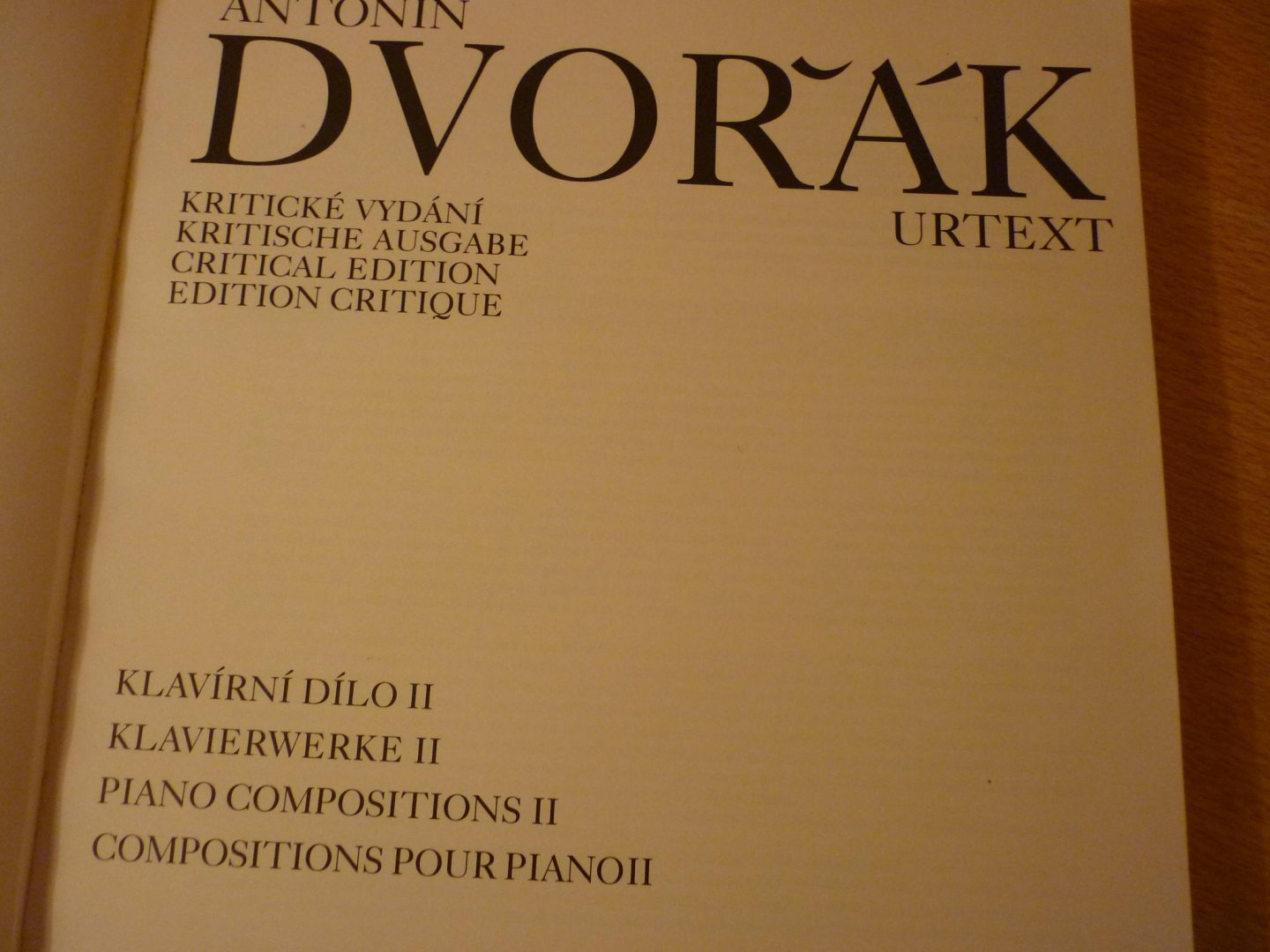 Dvorak; Antonín (1841 – 1904) - Klavierwerke - Deel I; Kritische Ausgabe Sonderanfertigung