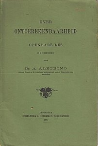 ALETRINO, A. - Over ontoerekenbaarheid. Openbare les.