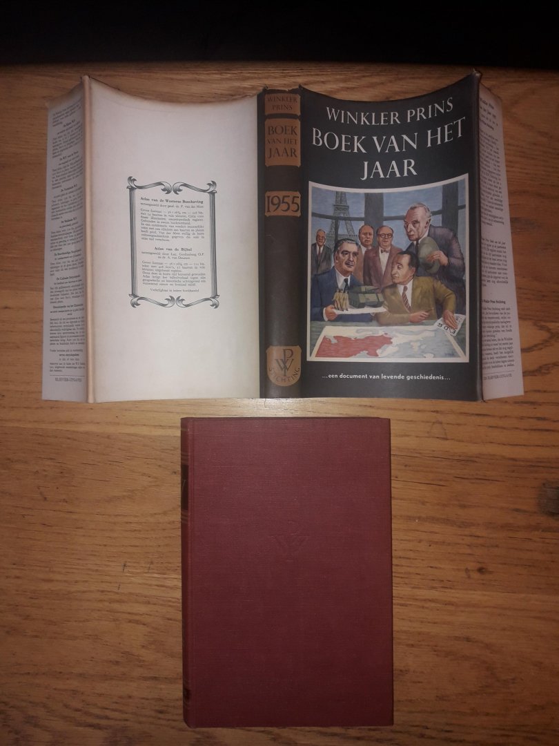 Winkler Prins redacties - Winkler Prins Boek van het jaar 1955 , al wat zich heeft voorgedaan in 1954, encyclopedisch geordend en tot een document van levende geschiedenis gerangschikt