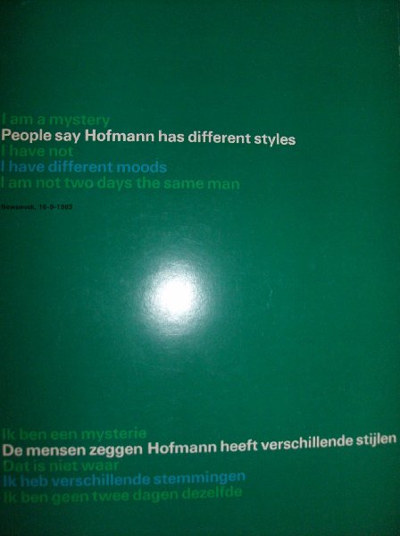 Seitz, William C. - People say Hofmann has different styles.  ( Hans Hofmann.)