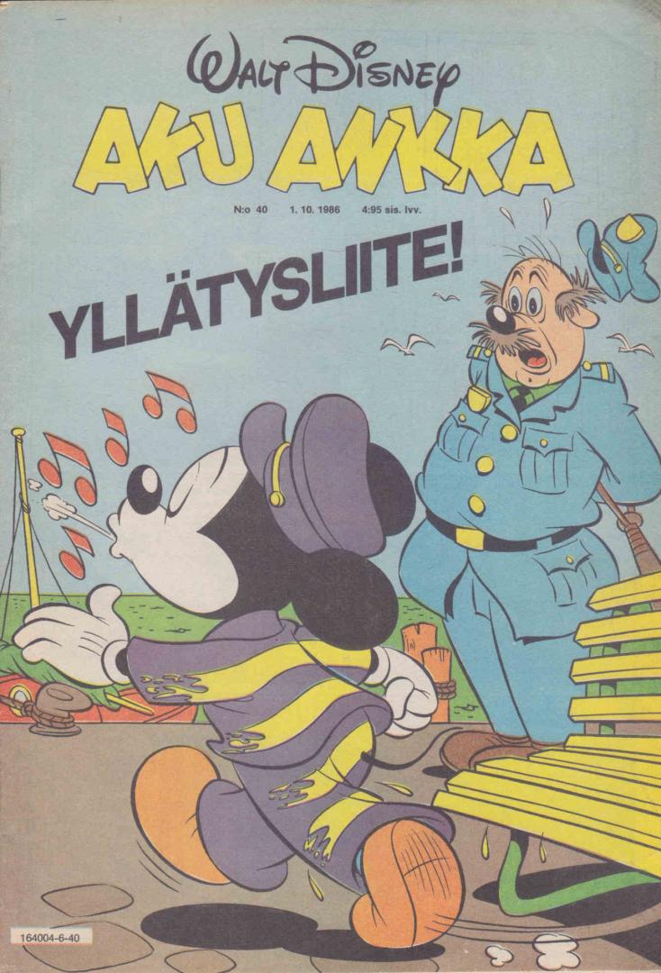 Striptijdschrift - Aku Ankka N:o 40 1986 (met o.a. Donald Duck - Finse Taal)