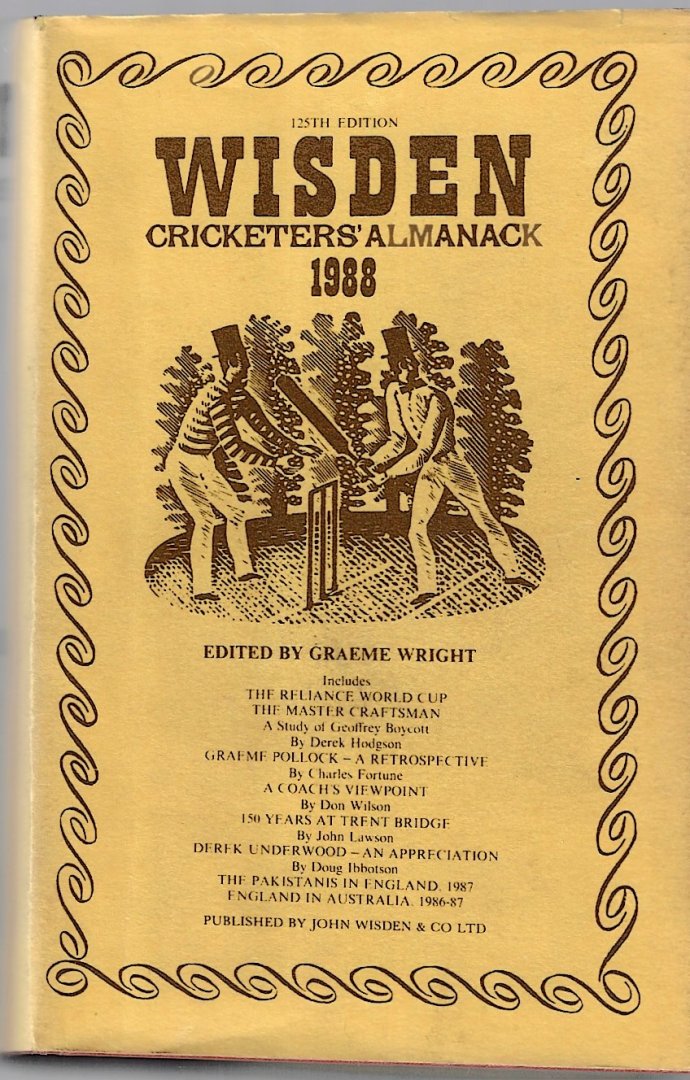 Wright, Graeme - Wisden Cricketers' Almanack 1988 -125th edition