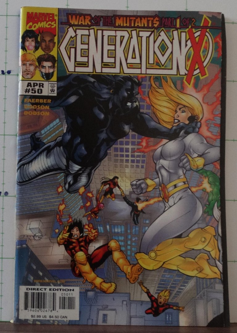 Faerber, Jay - Dodson, Terry - Dodson, Rachel - Generation X - apr 50 - war of the mutants part 1 of 2 - divided we fall