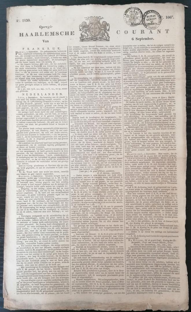 Anoniem - Opregte Haarlemsche Courant No. 106 - 6 september 1830
