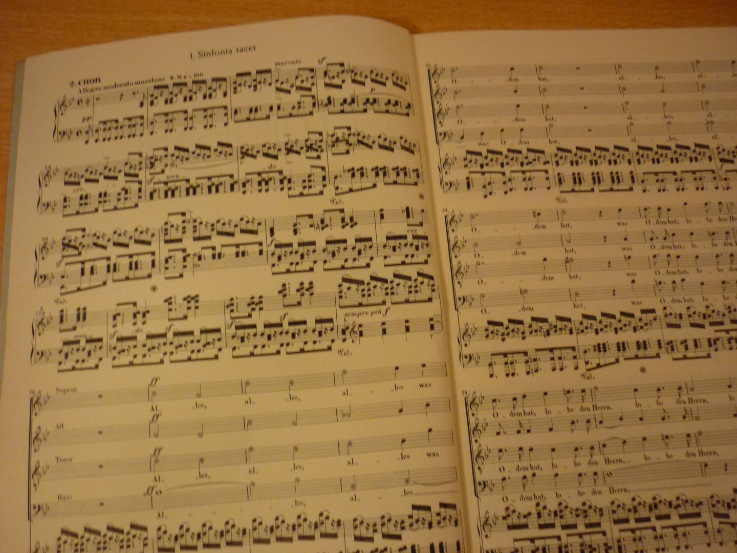Mendelssohn-Bartholdy, Felix; (1809-1847) - Lobgesang Eine Symphonie-Kantate nach Worten der Heiligen Schrift; op.52; Klavierauszug der Kantate