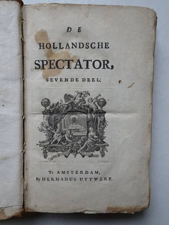 Effen, Justus van. - De Hollandsche Spectator. 7/8 in 1 vol.