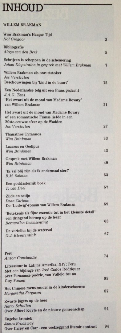 redactie - BZZLLETIN 9e jaargang nr 85 - april 1981 - Willem Brakman