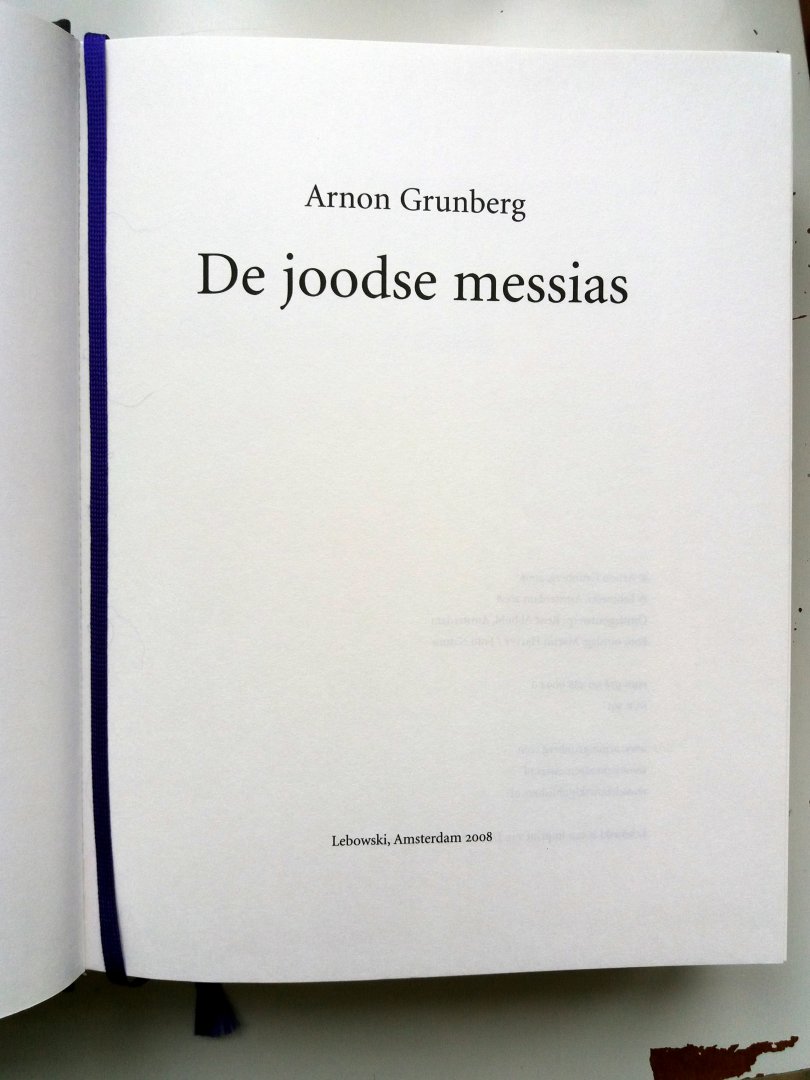 Grunberg, Arnon - De joodse Messias