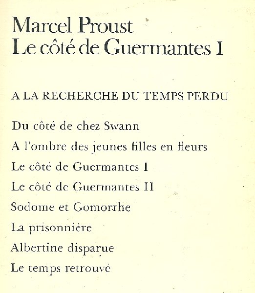 Proust, Marcel - Le côté de Guermantes I