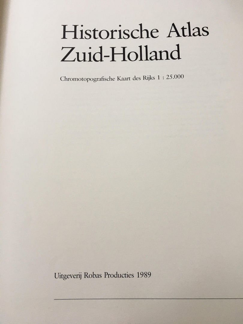  - Historische atlas zuid-holland