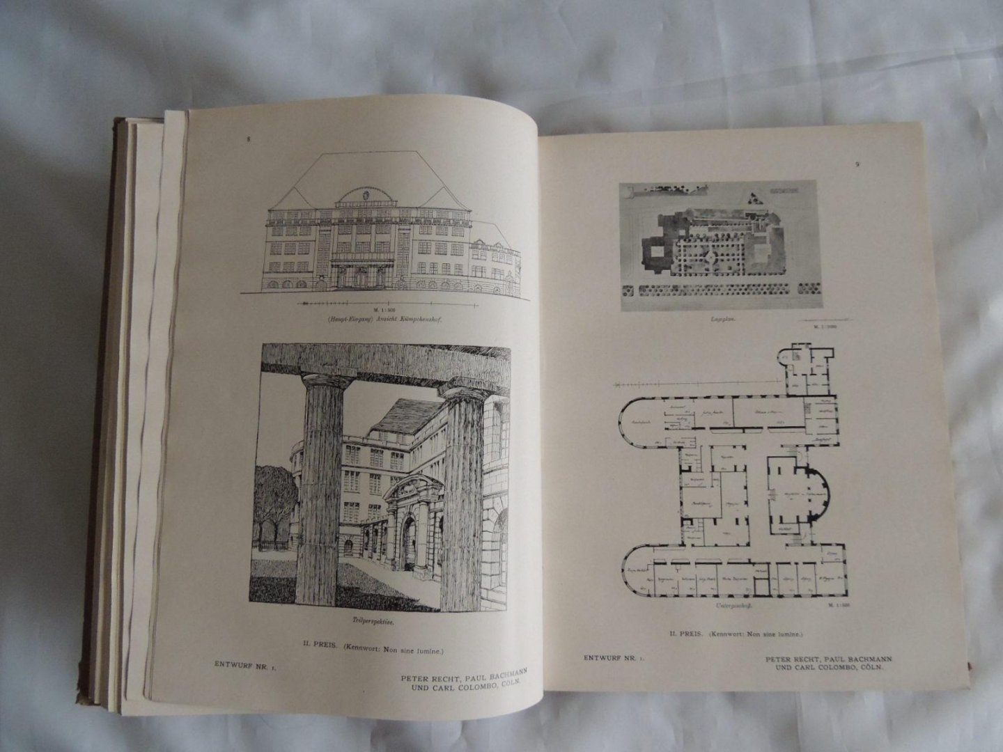 Hermann Scheurembrandt. -  Ernst Wasmuth - Architektur-Konkurrenzen. Sammelband I - II - III. ArchitekturKonkurrenzen 1 -2 -3.