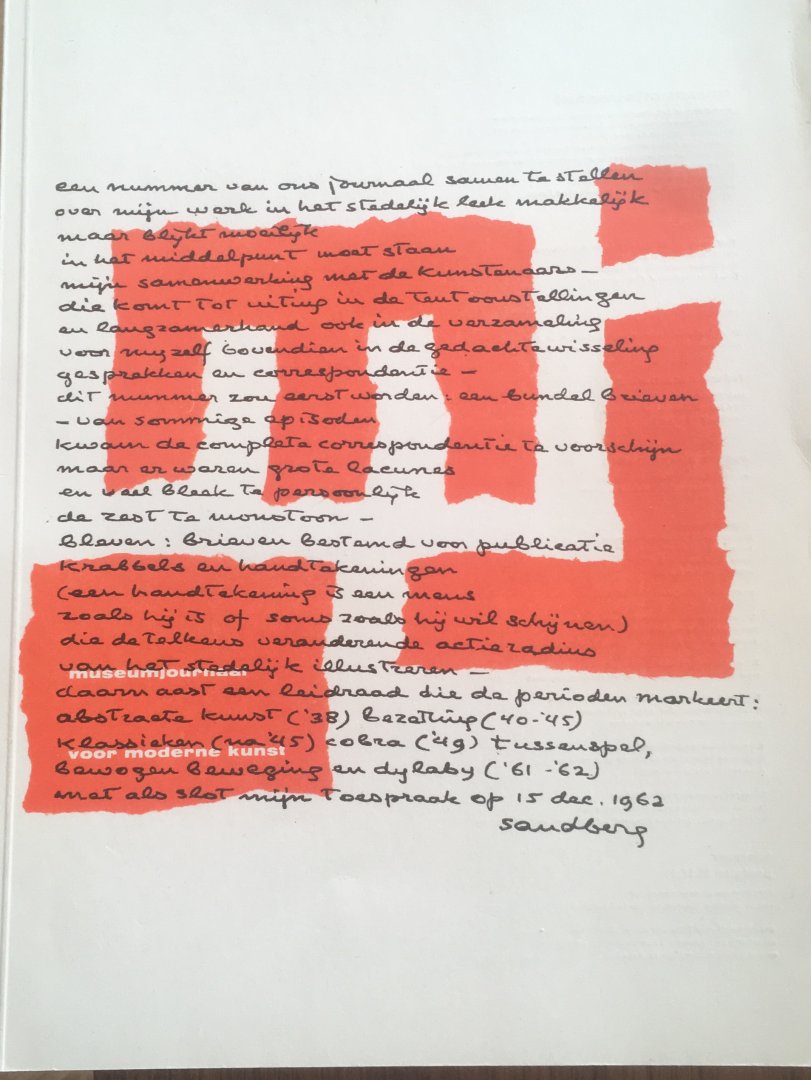 Sandberg, W. (Design) - Museumjournaal serie 8 no 8/9  april/mei 1963 (Sandberg-issue)