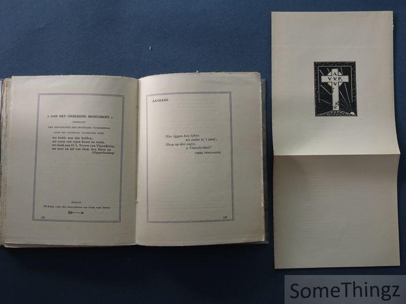 Mortier R.V. gewezen krijgsaalmoezenier. - Grafrijmpjes voor onze gesneuvelde jongens 1914-1919. [Met bijbehorend inlegblad.]