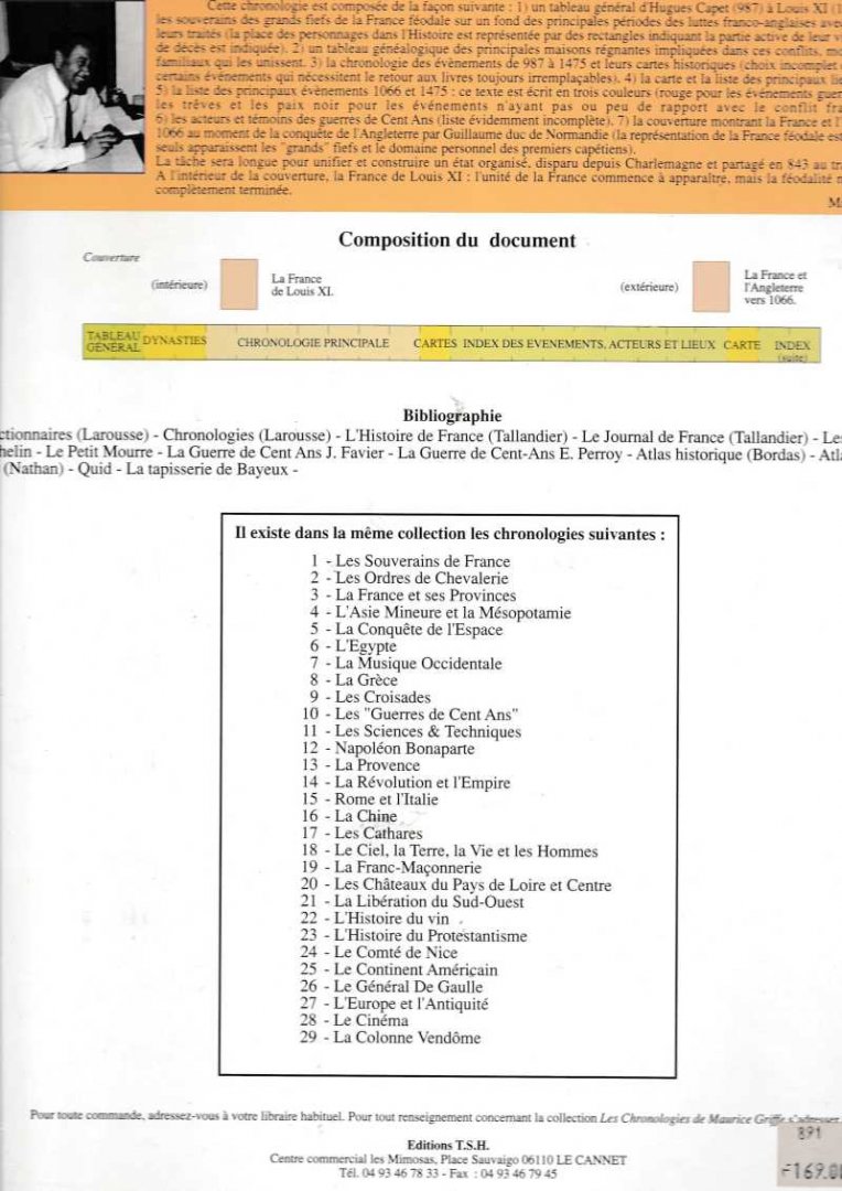 Griffe, Maurice - Les Chronologies de Maurice Griffe / Les "Guerres de Cent Ans" / (Des histoires de familles dans le cadre féodal) / Chronologie du conflit franco-anglais de 1066 à 1475