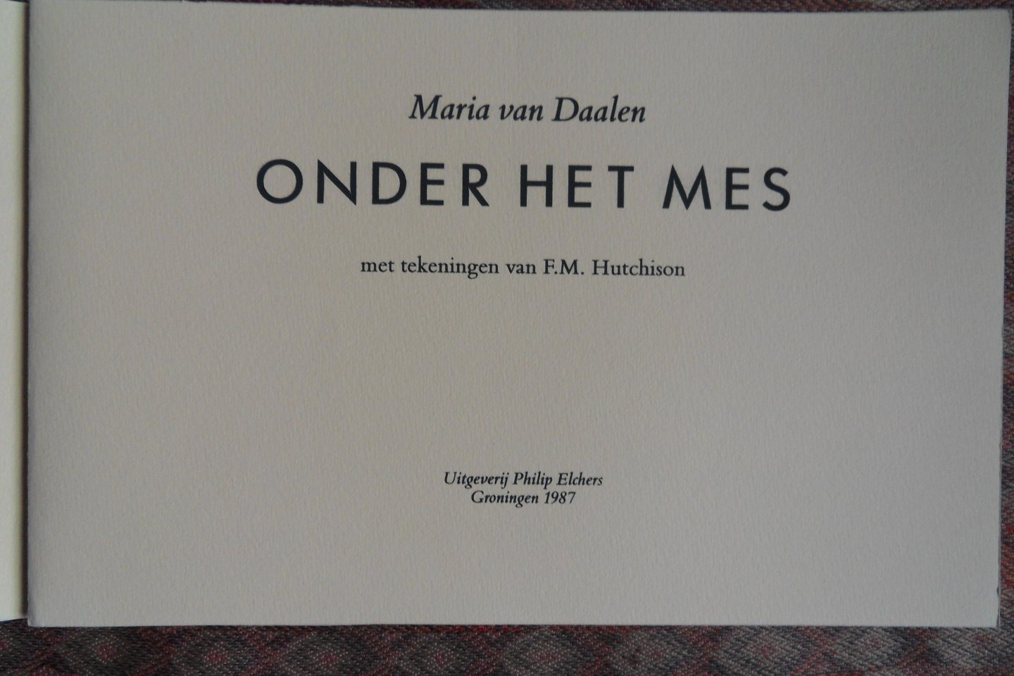Daalen, Maria van - Onder het mes.